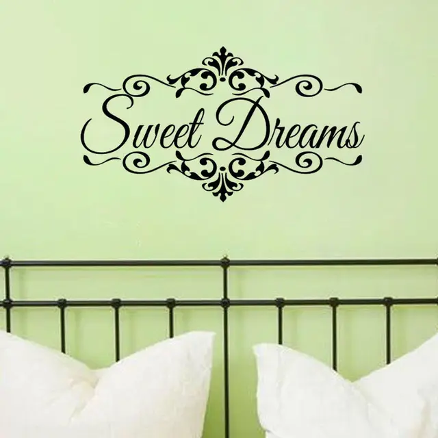 sweet dreams wall sticker words decoration bedroom wall decor quote