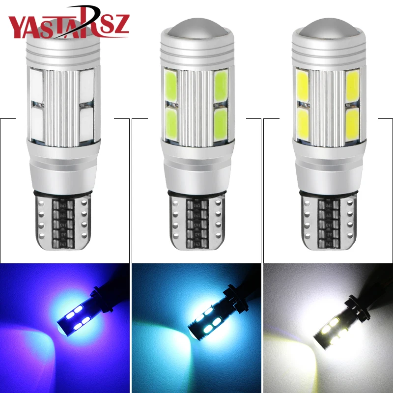 1PCS Car Styling Car Auto LED T10 Canbus 194 W5W 10 SMD 5630 LED Light Bulb No Error LED Light Parking T10 LED Car Side Light