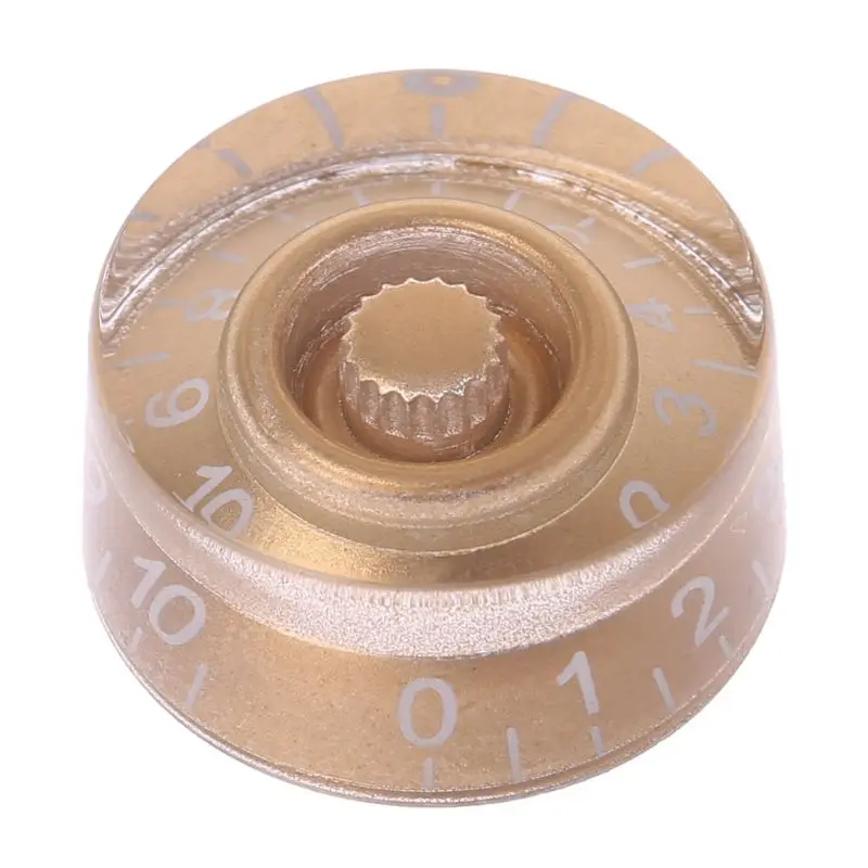

1pc Knob Button Volume Tone Control For LP Electric Guitar Bass Parts Golden White Numerals