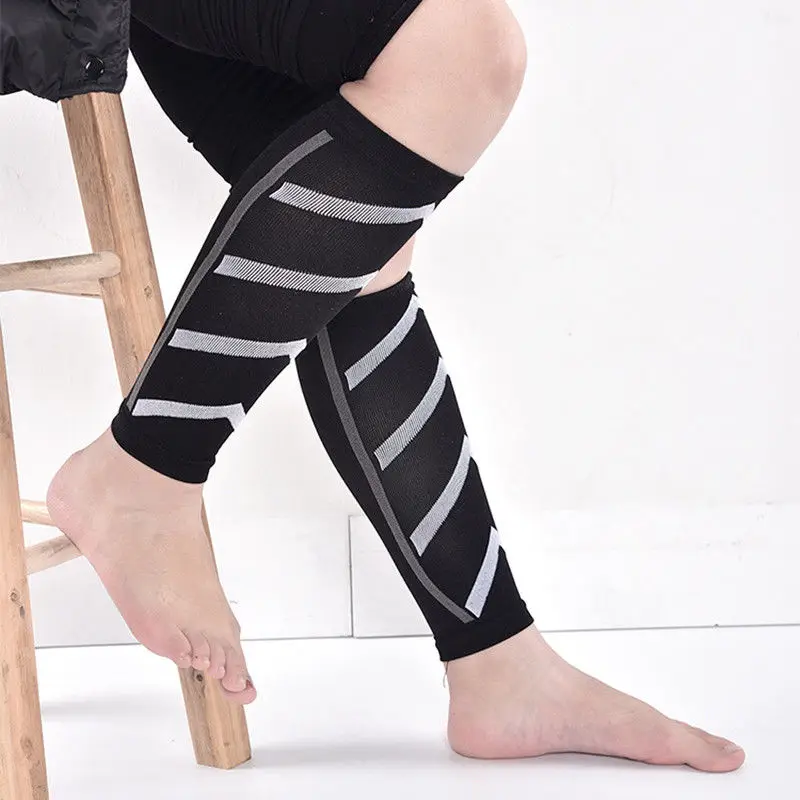 Компрессионные носки для мужчин и женщин, поддержка икр, гетры, мягкие, 4 цвета
