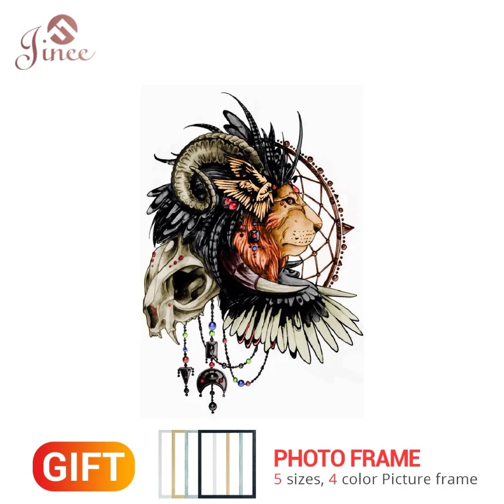 

5D Diamond Embroidery Lion Dream Catcher Cross Stitch DIY Diamond Painting Full Diamond Scenery Rhinestones Home Decor Gift