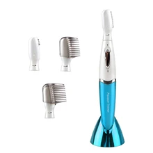 Kemei Elétrico Lavável Senhora Wet/Dry Shaver Corpo Sobrancelha Cabelo Trimmer Remoção Depiladora para Biquíni Rosto Axilas HJL2017