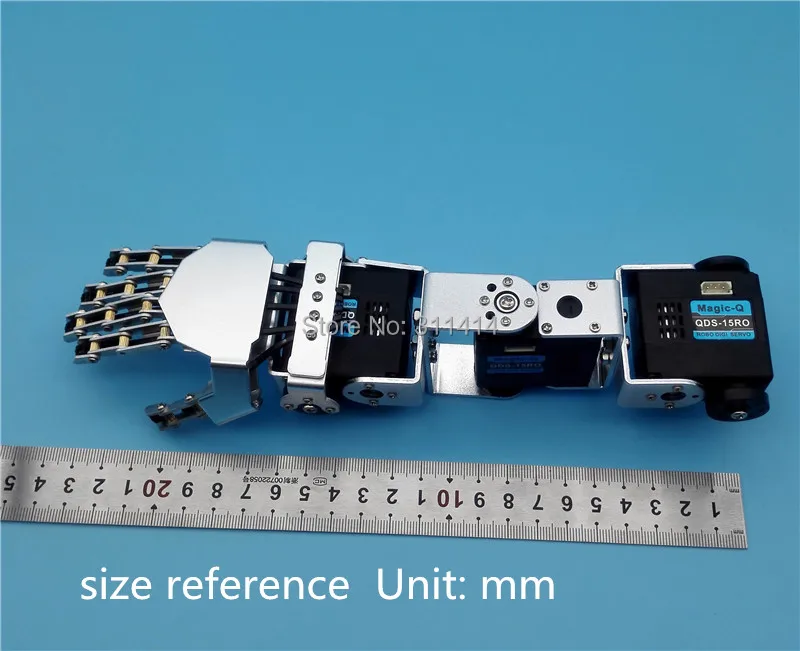 Humanoid 3DOF робот левая рука правая рука с пятью пальцами манипулятор и сервопривод для DIY робототехники рука в сборе