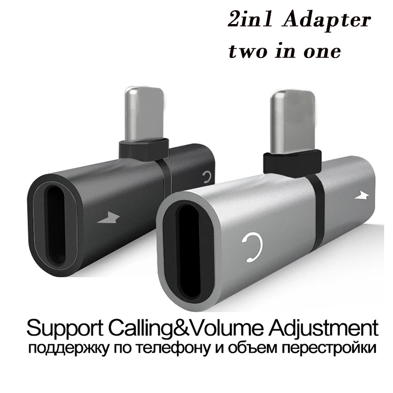 Koop Audio Adapter Voor apple Iphone 7 8 Plus X 10 Opladen Audio 2 in 1 Lader Kabel Adapter Voor bliksem Jack naar Oortelefoon AUX Kabel