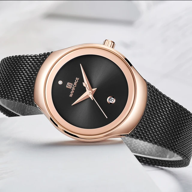 Womens Watch NAVIFORCE Top Brand Women Fashion Luxury Analog Quartz Date Watches Ladies Stainless Steel Waterproof Wristwatch - Image 2