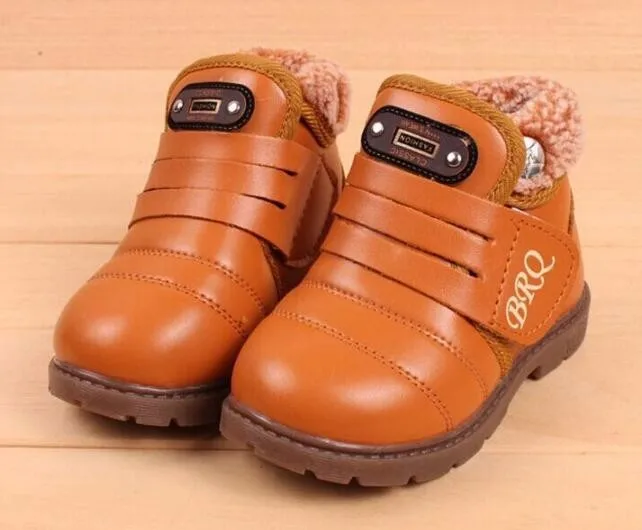 Зимние Детские ботинки толстый хлопок теплый зимние сапоги наивысшего качества замша Обувь для мальчиков ботинки для девочек детская обувь для детей