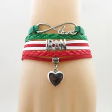 Бесконечная любовь Iran Подвеска для браслета в форме сердца Iran Национальный флаг браслеты и браслеты для женщин и мужчин ювелирные изделия