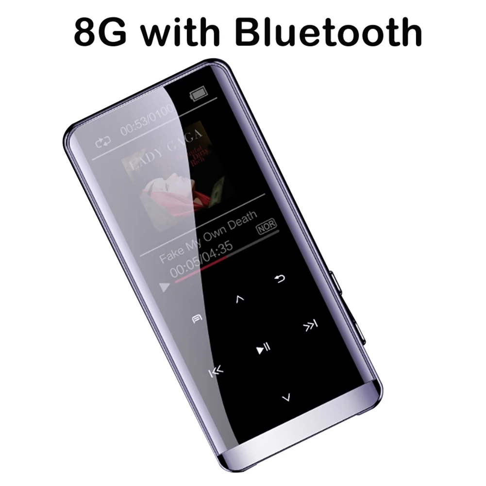 OTG MP3 игрока голос Регистраторы Bluetooth 4,2 Сенсорный экран 1,8 дюйма мини Портативный HIFI 5D музыкальный плеер 8 GB Ultra thin FM радио - Цвет: 8G with Bluetooth