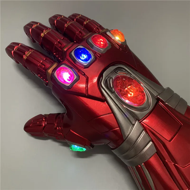 1:1 светодиодный светильник Thanos Gauntlet военные Косплей Перчатки ПВХ экшн-модель игрушки подарок на Хэллоуин Детский подарок