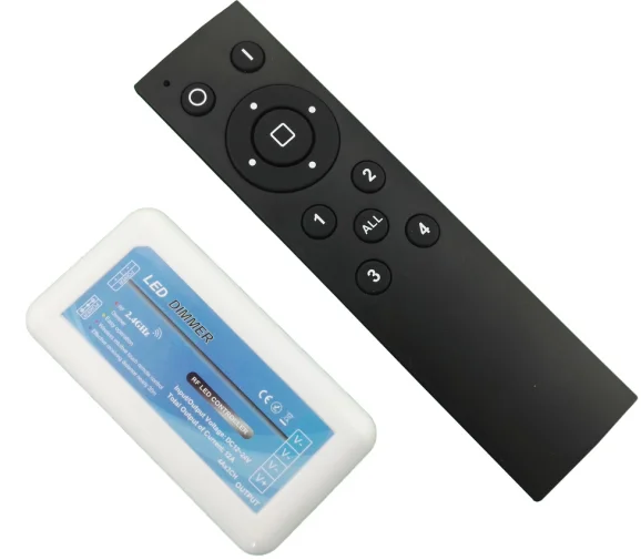 

2.4G RF Remote LED Dimmer 4A 3CH DC12V/24V, one remote controller 4 group lihgitng, one to many led lights dimmerable controller