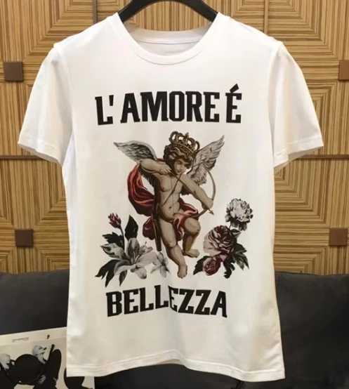 

2019 spring 19ss new fashion tees letter print tee t shirt for men black color cotton famous brand clothing