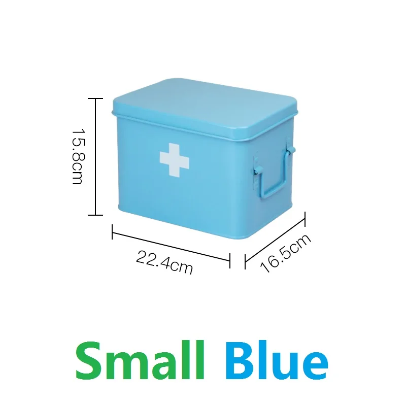 1 шт. коробка для лекарств, замок с паролем, квадратные ящики, милая банка, железная жестяная коробочка для конфет, для хранения закусок, подарок, долговечное качество, толщина - Цвет: Small Blue