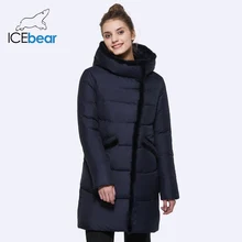 How Ice bear Women Winter Jacket Stand Collar Hooded