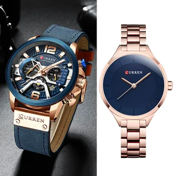 

Curren Watch Unisex Men/Women Watches Luxury Top Brand Waterproof Chronograph Men Watches Stainless Steel Women Watch Quartz