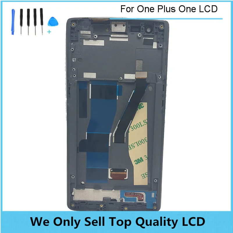 For OnePlus One One Plus 1 LCD Display Top Quality 5.5 Screen with Touch Screen Digitizer Black Color with frame bezel + Tools 5pcs lot 100% new original oneplus one lcd screen touch panel digitizer for oneplus one 64gb 16gb lcd display 100%tested