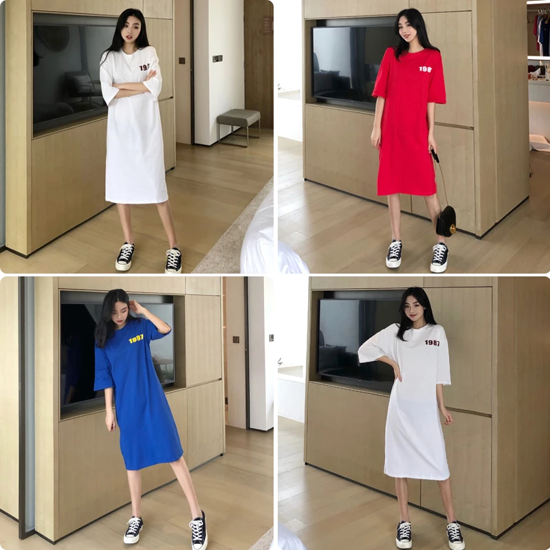 

In the summer of 2019 the new easing round collar joker long in female students