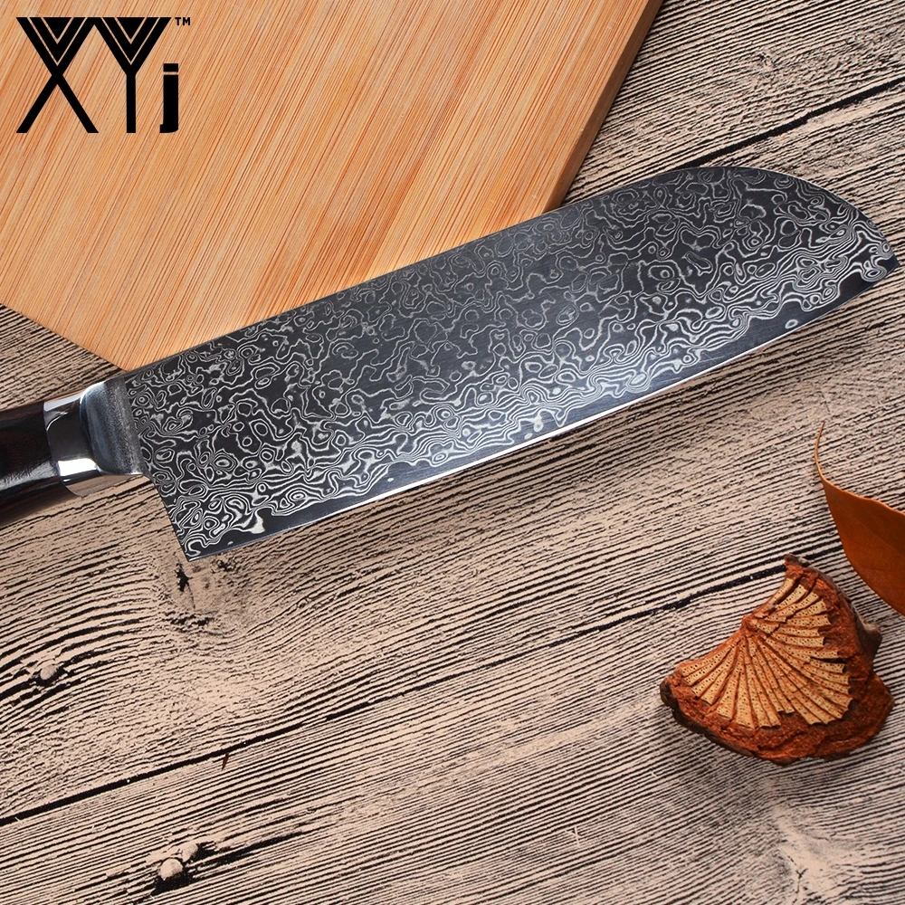 XYj дамасский стальной нож, кухонные ножи, набор аксессуаров, 73 слоя, японский VG10, дамасский нож, кухонные инструменты, аксессуары