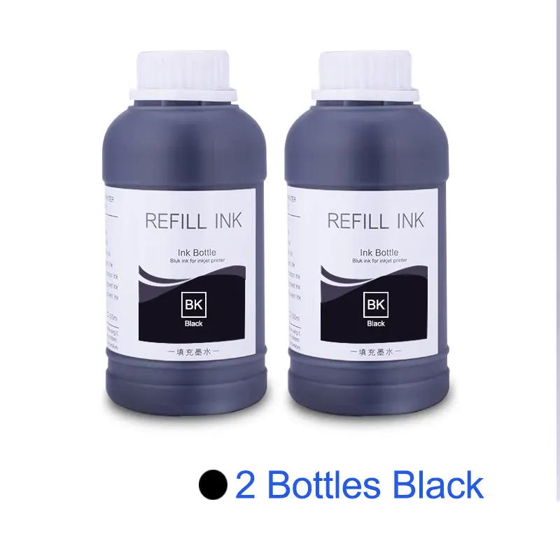 250ml Universal Refill Pigment Ink For HP 178 364 564 655 670 711 862 920 932 933 934 950 951 952 953 954 955 Printer Ink For HP - Цвет: 2 PCS - Black