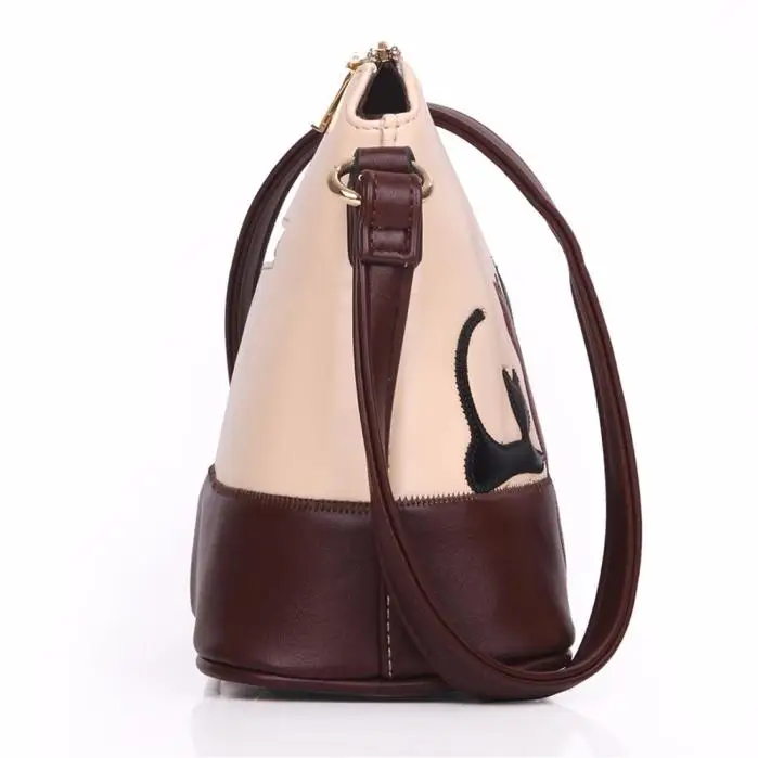 Женская сумка на плечо из искусственной кожи с кошкой на молнии, сумка через плечо, высокое качество, сумочка-кошелек, сумка-мессенджер, Прямая поставка