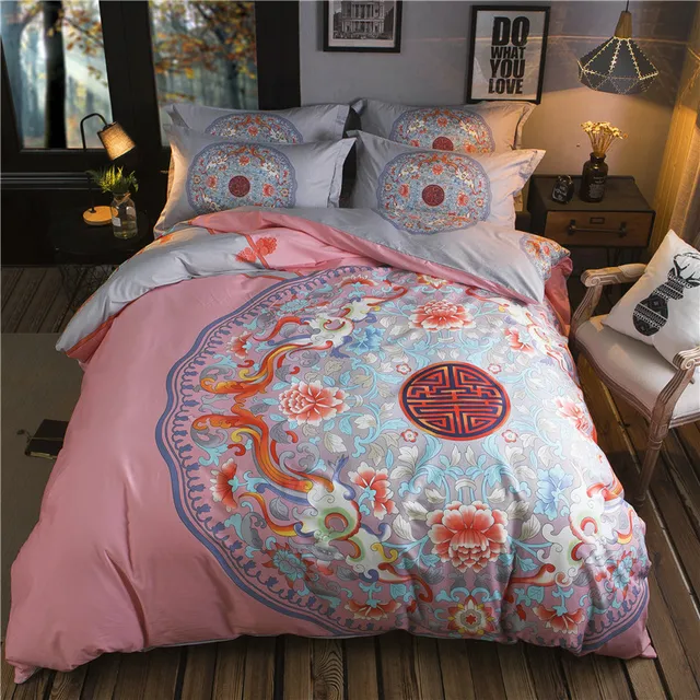 Fresh flower Digital print Bedding Set Quilt Cover Design Bed Set