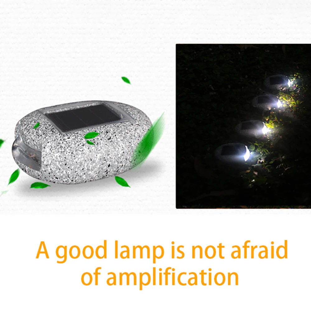 

Solar Waterproof Path Light Stone Shape Solar Powered Ground Lights LED Outdoor Garden Landscape Lighting For Yard Driveway Lawn