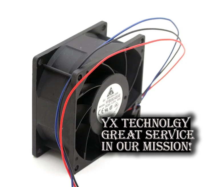 Delta 80*80*38 мм FFB0824SHE-ROO 8038 8 см 24 V Инвертор 0.51A 3 проводное Охлаждение вентилятором для