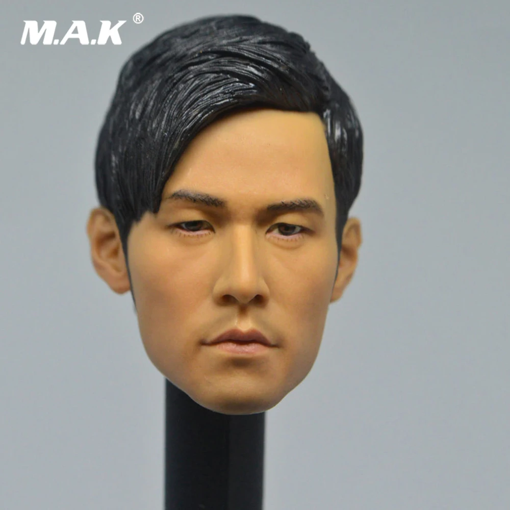 Масштаб 1:6 Мужская голова Лепка Азиатский король Джей Чоу резьба Модель игрушки