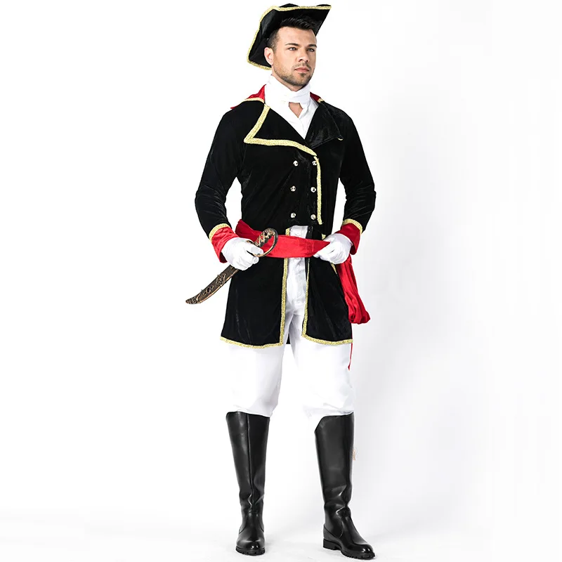 Мужские пиратские маскарадные костюмы инспекция охраны Honor костюм мужской Рыцарь костюмы на Хэллоуин Мужская Карнавальная одежда