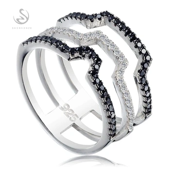 

Eulonvan engagement rings Jewelry & Accessories for women 925 sterling silver White and Black Cubic Zirconia S-3797 size 6 7 8 9