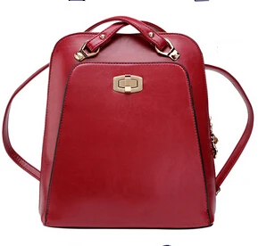 2015 New Kanken Classic Ladies Patent Leather Backpack Woman Cycling Motorcycle Fashion Backpack Women Vintage School Bags Q5-5