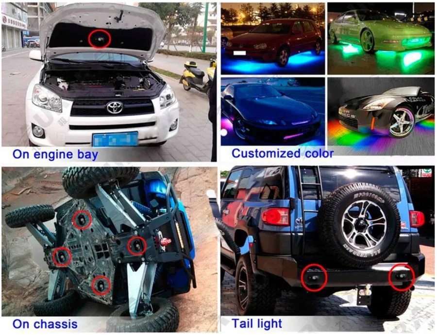 9w LED Rock Light for JEEP ATV SUV Offroad Truck Boat Underbody Glow Trail Rig Lamp (1)