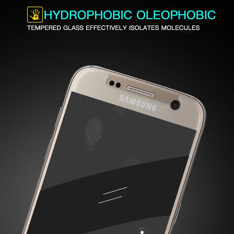 9H высококачественное закаленное стекло для Samsung Galaxy S7 S6 A6 A7 A8 Plus 2018 Защита экрана