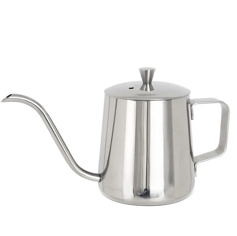 

350ml Stainless Steel Teapot Drip Coffee Pot Long Spout Kettle Cup Home Kitchen Tea Tool With Lid