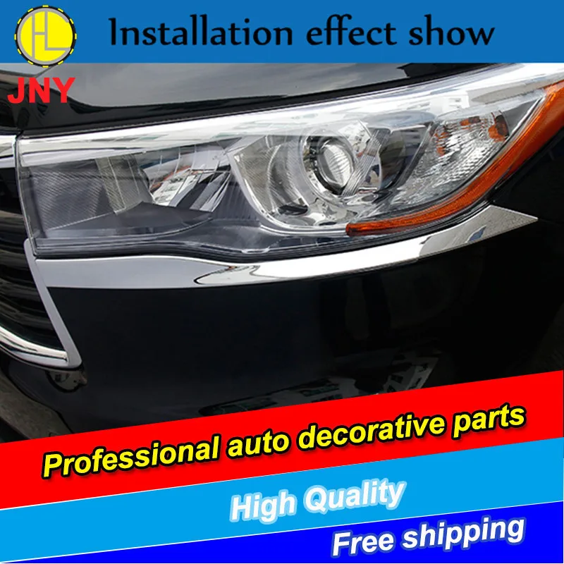 For Toyota Highlander 2015 2016 Car Headlight Lamp Eyebrow Covers