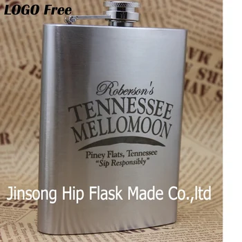 

customizable logo engraved hip flask 9 oz, promotion hip flask , logo free laser engraved
