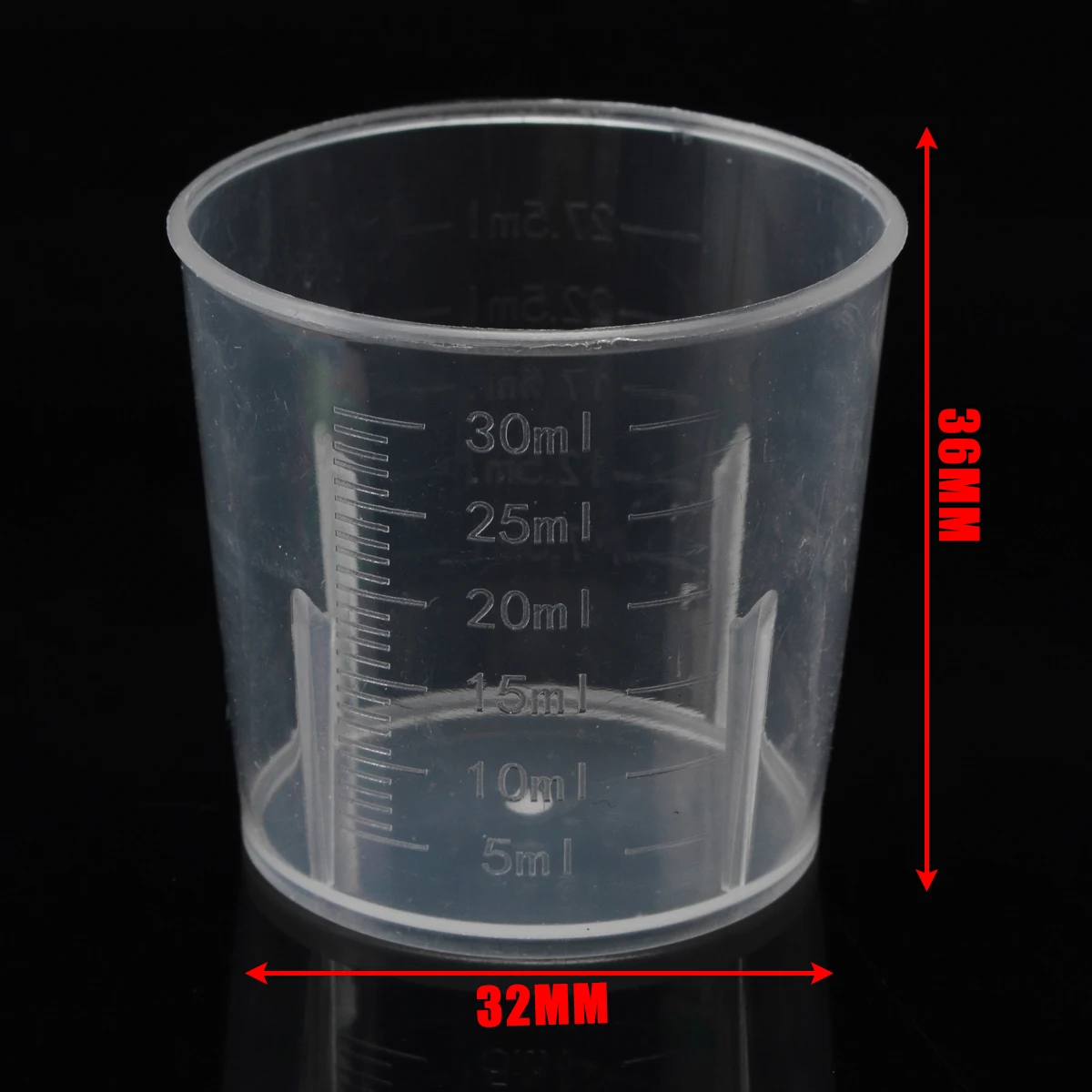 10pcs 30ml Plastic Clear Measuring Cups Disposable Liquid Container Medicine Cups Kitchen Tool