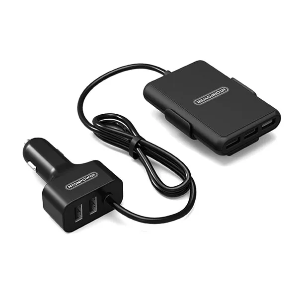 

NTONPOWER UCP-5P Car Charger with 1.8m Extension Adapter Quick Charge 3.0 for Smartphone