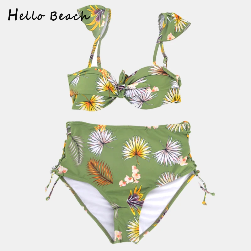 

HELLO BEACH Bikinis Women 2018 High Waist Bikini Push Up Swimsuit biquini Sexy Bathing Suit Brazilian Swimwear Female swim suit