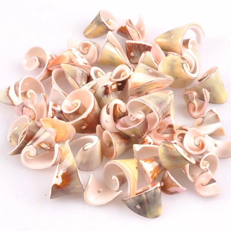 

10-19mm Natural Spiral Shell for DIY handmade Jewelry making Home decoration one hole 25pcs TRS0245