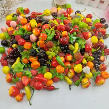 

10. Unidades pacote DE Espuma Misturada Mini Simulacao DE Frutas e Legumes Artificiais Cozinha Brinquedos para As Criancas DE