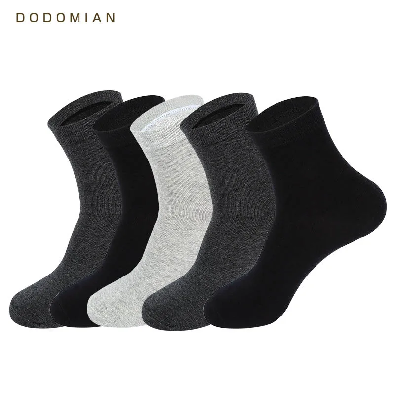 

Men Socks 5 Pairs=10 Pieces Cotton High Quality Solid Hot Sell Free Size Casual In The Tube Socks For Mens