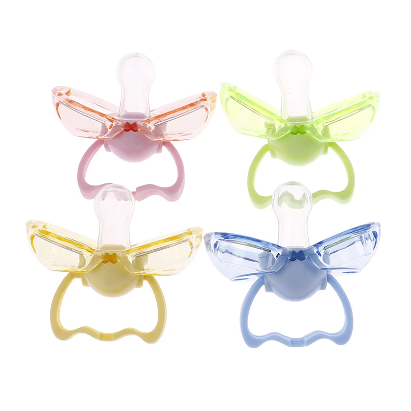 1PC Safe Food Grade Silicone Cute Baby Round And Flat Nipples Pacifiers