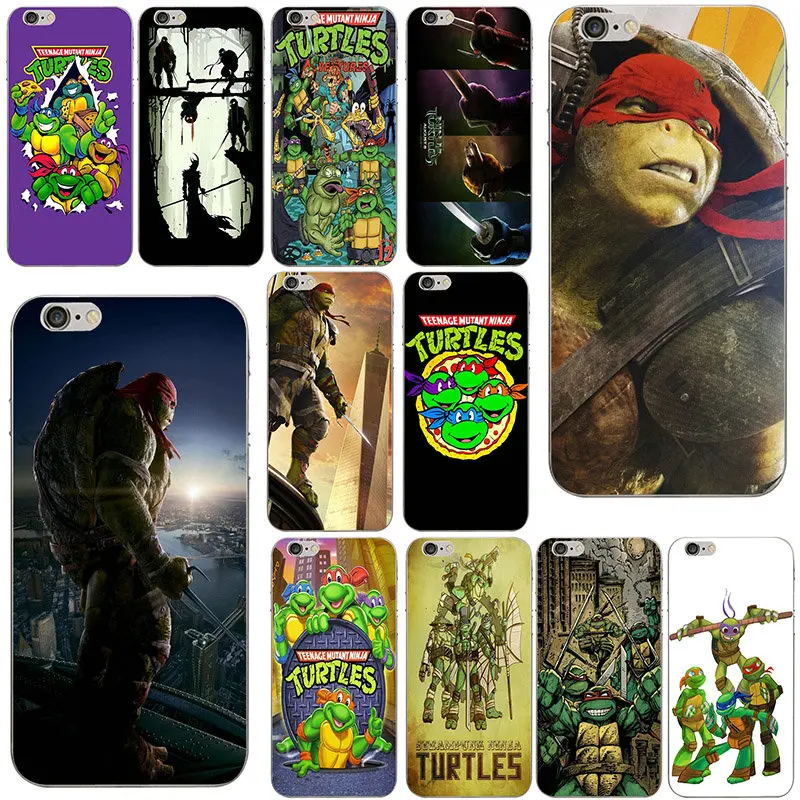 Soft Clear TPU Silicone Cell Phone Cases Coque for iPhone X 4 4S 5 5S 5C SE 6 6S 7 8 Plus Bags TMNT Teenage Mutant Ninja Turtles | Мобильные