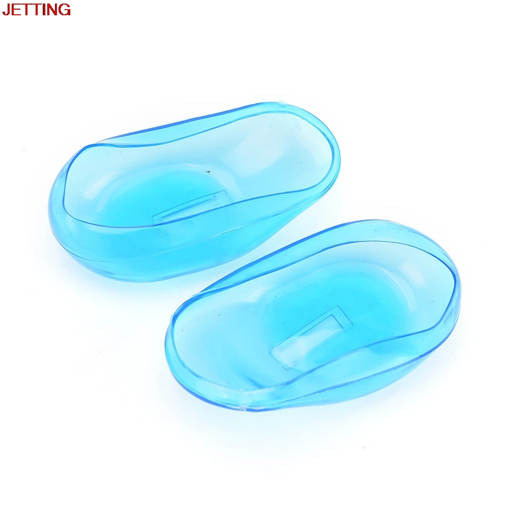 2 Pcs Blue Silicone Ear Cover Practical Travel Hair Color Showers Water
