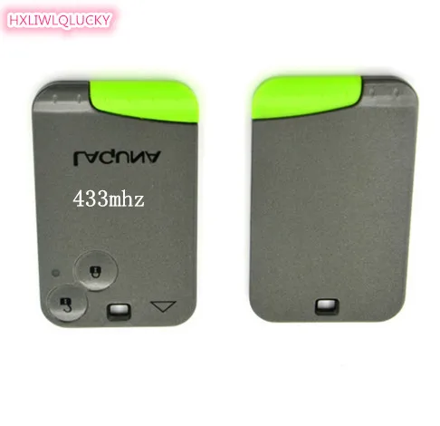 HXLIWLQLUCKY high quality For Renault Laguna Card 433MHz 2 Button remote Smart KEY REE SHIPPING
