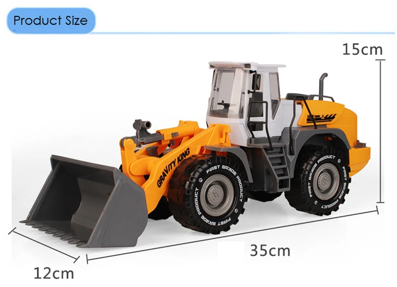 Популярная модель для детей, большой размер, бульдозер, передвижная машина, игрушки, машинное оборудование, землеройный грузовик для детей, Рождественский подарок с коробкой