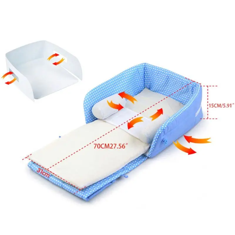 Baby Newborn Infant Folding Travel Crib Bed Foldable Sleeping Portable Nursery Bag Cradle