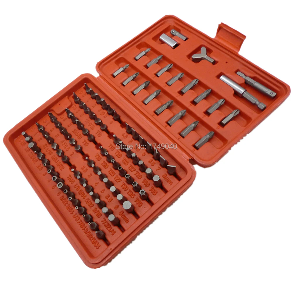 

100pcs Screwdriver Security Bit Set Tamper Proof Slotted Hex Key Phillips Slotted Tri Wing Nut Driver Magnetic Holder Tools&Case