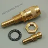 Conector rápido de Gas y agua, accesorio para manguera, conector dorado para PTA DB SR WP 9 17 18 26 soplete de soldadura TIG 1 Juego ► Foto 1/5