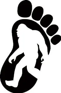 

Yeti Bigfoot Footprint Sasquatch Vinyl Decal Sticker for Car Truck Jeep 4x4 Off Road (23" inches (Black)